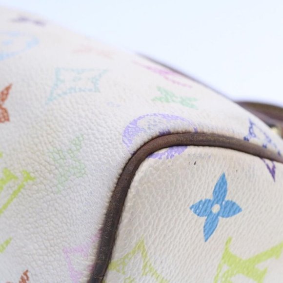 LOUIS VUITTON Monogram Multicolor Mini Speedy Hand Bag White - Picture 10 of 16